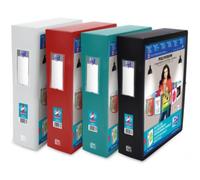 Lot de 8 Boite à bouton pression Polyvision 24x32, dos de 80, en polypro, coloris assortis (4)
