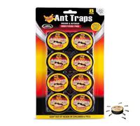 Lot de 8 boîtes à appâts pour fourmis avec surface adhésive, propre et facile à utiliser, adaptée pour une utilisation intérieure et extérieure, adaptée pour cuisine, maison, patio et jardin, ne