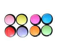 Lot de 8 boîtes à musique à presser avec buzzer - Boîte à sons enregistrables - Bouton sonore - Fournitures de fête - Bouton de communication