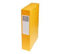 Lot De 8 Boites De Classement Avec Dos De 60 Mm En Carte Lustré 600 G 24x32 Cm Jaune