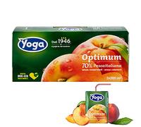 Lot de 8 boîtes de jus de fruits Yoga Optimum pêche italienne 3 x 200 ml