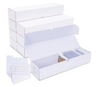 Lot de 8 boîtes de rangement pour cartes à collectionner • Boîte de rangement en carton ondulé 1000 pièces avec séparateurs et étiquettes pour le stockage et la collection TCG/Magic/MTG, 36,8 cm
