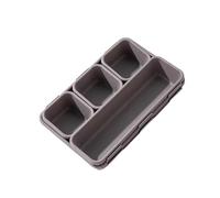 Lot de 8 boîtes de rangement pour tiroirs - Boîtes de maquillage, cosmétiques et articles ménagers, Light Gray X 2, Taglia Unica