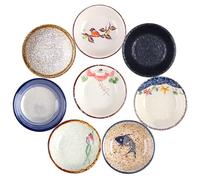 Lot de 8 bol à sauce soja, céramique, bols à tapas, à sushis, Ø 10 cm, épices, collation, vintage