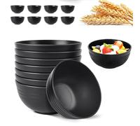 Lot de 8 bols à céréales, 700 ml, saladiers, bols à fruits, bols mélangeurs, bols à soupe, bols à salade incassables en plastique pour soupe, céréales, ramen, salade, buffet, collations