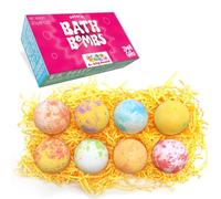 Lot de 8 bombes de bain pour femme, faites à la main, hydratantes, végétaliennes et sans cruauté envers les animaux, coffret cadeau spa de beauté, pétillants de bain, pour femmes, filles, elle, petite