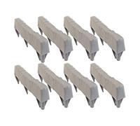 Lot de 8 bordures de jardin en imitation pierre | PP, gris, 33,5 x 4,1 x 12,4 cm chacune | Bordure paysagère sans creusement, blocs muraux de soutènement en pierre artificielle | Séparateur de pelouse