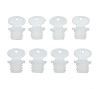 Lot de 8 bouchons de bouteille en plastique ABS blanc avec joint anti-fuite | Lot de 8 pièces en plastique ABS blanc pour étanchéité, utilisation en plomberie, projets de construction
