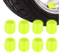 Lot de 8 bouchons de valve de pneu fluorescents de 0,8 cm pour décoration de véhicule, accessoires fluorescents, pour motos, voitures, SUV, vélos, cyclomoteurs et conduite de nuit