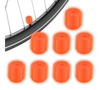Lot de 8 bouchons de valve de pneu phosphorescents - Filetage universel de 7,6 mm - Bouchons de tige de valve phosphorescents - Pour motos, véhicules utilitaires, SUV, vélos, cyclomoteurs et la