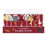 Lot de 8 bougies assorties - SCRAPCOOKING - Esprit Sorcier - En paraffine