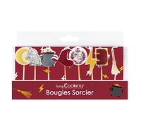 Lot de 8 bougies assorties - SCRAPCOOKING - Esprit Sorcier - En paraffine