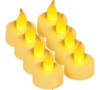 Lot de 8 bougies chauffe-plat LED + piles Bougie décorative Bougies chauffe-plat électriques