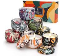 Lot De 8 Bougies Parfumées Pour Femme, Aromathérapie Pour La Maison, Bougies Parfumées En Pot En Cire De Soja, Cadeau Pour La Fête Des Mères, Un Anniversaire