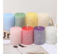 Lot de 8 bougies pilier parfumées coulées à la main sans goutte - Non toxiques - Sans fumée - Durables - Pour décoration d'intérieur, salle de bain, mariage - 5,1 x 7,6 cm