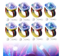 Lot de 8 boules à facettes - Lumière disco LED contrôlée par la musique - Mini lumière de fête avec batterie USB et ventouse - Éclairage de fête pour enfants, voiture, DJ, fête, scène de Noël