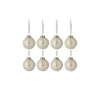 Lot de 8 Boules de Noël "Serenity" 6cm Argent