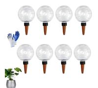 Lot de 8 boules d'irrigation, 500 ml, pour arrosage automatique des plantes, 2/4/6/8/10 bulbes d'irrigation transparents pour l'arrosage de la chambre, du balcon et des plantes de jardin
