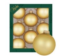 Lot de 8 boules marron/orange/doré, 6,7 cm Chiffon Gold
