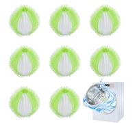 Lot De 8 Boulettes Antipoils Machine à Laver, Enlève Poils Animaux Filtre Réutilisable, Boulettes Filtre Cheveux et Poils Chats Chiens, Accessoire Linge Retire Tous Poils et Peluches