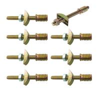 Lot de 8 boulons de connexion M8 x 80 mm pour plan de travail, fixations de table, boulons de connecteur de comptoir, écrous rondelles, accessoires de fixation de meubles pour blocs de boucher et