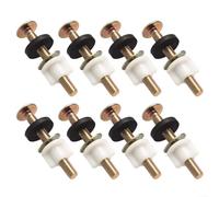Lot de 8 boulons de siège de toilette robustes avec écrous en plastique pour siège de toilette à montage supérieur 7,4 cm (8 pièces)