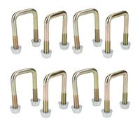 Lot de 8 boulons en U M10 40 mm x 70 mm pour remorques avec écrous haute résistance