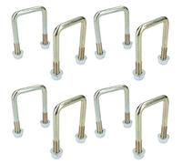 Lot de 8 boulons en U M10 50 mm x 80 mm pour remorques avec écrous haute résistance