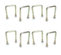 Lot de 8 boulons en U M10 60 mm x 90 mm pour remorques avec écrous haute résistance