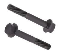 Lot de 8 boulons hexagonaux M10-1,5 x 45 mm avec finition oxyde noir, alliage d'acier de qualité 10.9, tête de rondelle à bride large, DIN6921/GB5789