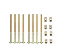 Lot de 8 boulons M6 x 90 mm pour meubles, en acier au carbone, vis à six pans creux avec écrous à barillet pour chaise, meuble, lit