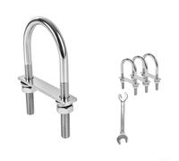 Lot de 8 Boulons pour en U pour Fixation Tuyaux Marine Lot de | Acier 304 pour premium, résistance rouille maximale, humidité, décay, durée vie longue, difficile