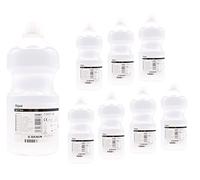 Lot de 8 bouteilles d'eau stérile Aqua B. en polypropylène, marron, 8 litres (8 x 1000 ml) avec poignée