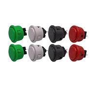 Lot de 8 Bouton Clipsable SEIMITSU PS-14-G Couleur: Personnalisable Arcade Retro Gaming