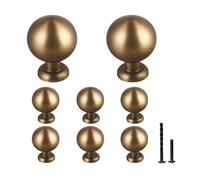 Lot de 8 boutons d'armoire vintage en laiton massif brossé - Poignées d'armoire de cuisine - Ferrures modernes en bronze antique pour commodes, armoires, meubles de cuisine, salle de bain - 3,8 cm