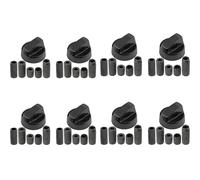 Lot de 8 boutons de commande pour cuisinière Indesit Noir
