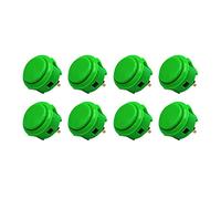 Lot de 8 Boutons de Jeu Arcade Clipsable SANWA OBSF-30 Couleur: Vert Retro Gaming Bartop Jeux Vidéo