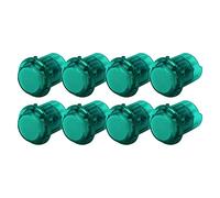 Lot de 8 Boutons de Jeu Arcade Lumineux Long Clipsable 24 mm LED Intégrée 5 Volts Couleur: Vert Retro Gaming Bartop Jeux Vidéo