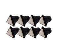 Lot de 8 Boutons de Jeu Arcade Lumineux Triangulaire Collerette Noire Couleur: Blanc Retro Gaming Bartop Jeux Vidéo