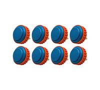 Lot de 8 Boutons de Jeu Arcade Vissable SANWA OBSN-30 Couleur: Bleu Retro Gaming Bartop Jeux Vidéo