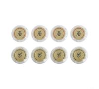 Lot de 8 boutons d'index de robinet chauds et froids pour robinets de douche à double poignée, plaque en aluminium chromé acrylique, diamètre extérieur de 3,4 cm