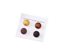 Lot de 8 broches magnétiques mates for hijab, foulard, châle, bouton magnétique puissant, accessoires for, mélange couleurs(BZ304B-05)