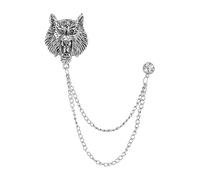 Lot de 8 broches vintage en forme de lions pour homme, tendance, col de chemise, pompon, chaîne, accessoires de bijoux, One Size, Acrylique