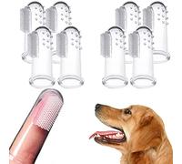 Lot de 8 brosses à dents super douces pour chien et chat - Outil de nettoyage des dents de mauvaise haleine et tartre - Accessoires pour animaux de compagnie