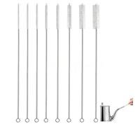 Lot De 8 Brosses De Nettoyage Pour Pailles 30 Cm De Long En Acier Inoxydable Et Nylon Set Complet Multi Diamètres Pour Nettoyage De Pailles Tubes Tuyaux Bouteilles Cuisine Maison