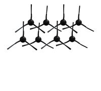 Lot de 8 brosses de rechange pour aspirateur robot Medion (MD 11415 / MD 11500) pour brosses de nettoyage latérales en nylon et plastique - 20 brosses d'angle X21 noires