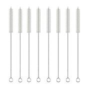 Lot de 8 brosses pour tubes à boire, 30 cm, brosse à paille, brosse de nettoyage, brosse pour tuyau à lait, pour machine à café, tubes à essai, 30 cm