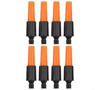 Lot de 8 buses d'arrosage réglables pour tuyau haute pression, ensemble de buses de pulvérisation en plastique avec plusieurs modes de pulvérisation pour pelouse, plantes et lavage de voiture