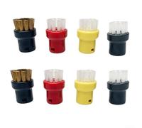 Lot de 8 buses de brosse en nylon pour nettoyeur vapeur SC1 SC2 SC3 SC7 CTK10 pour tissus doux en laiton pour la saleté sur les fours, barbecues, carreaux et métal