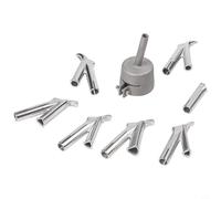 Lot de 8 buses de soudage en acier inoxydable compatibles avec les soudeuses en plastique vinyle PVC de 1500 à 2000 W, 8 buses de soudage et d'agrafage à vitesse triangulaire ronde standard